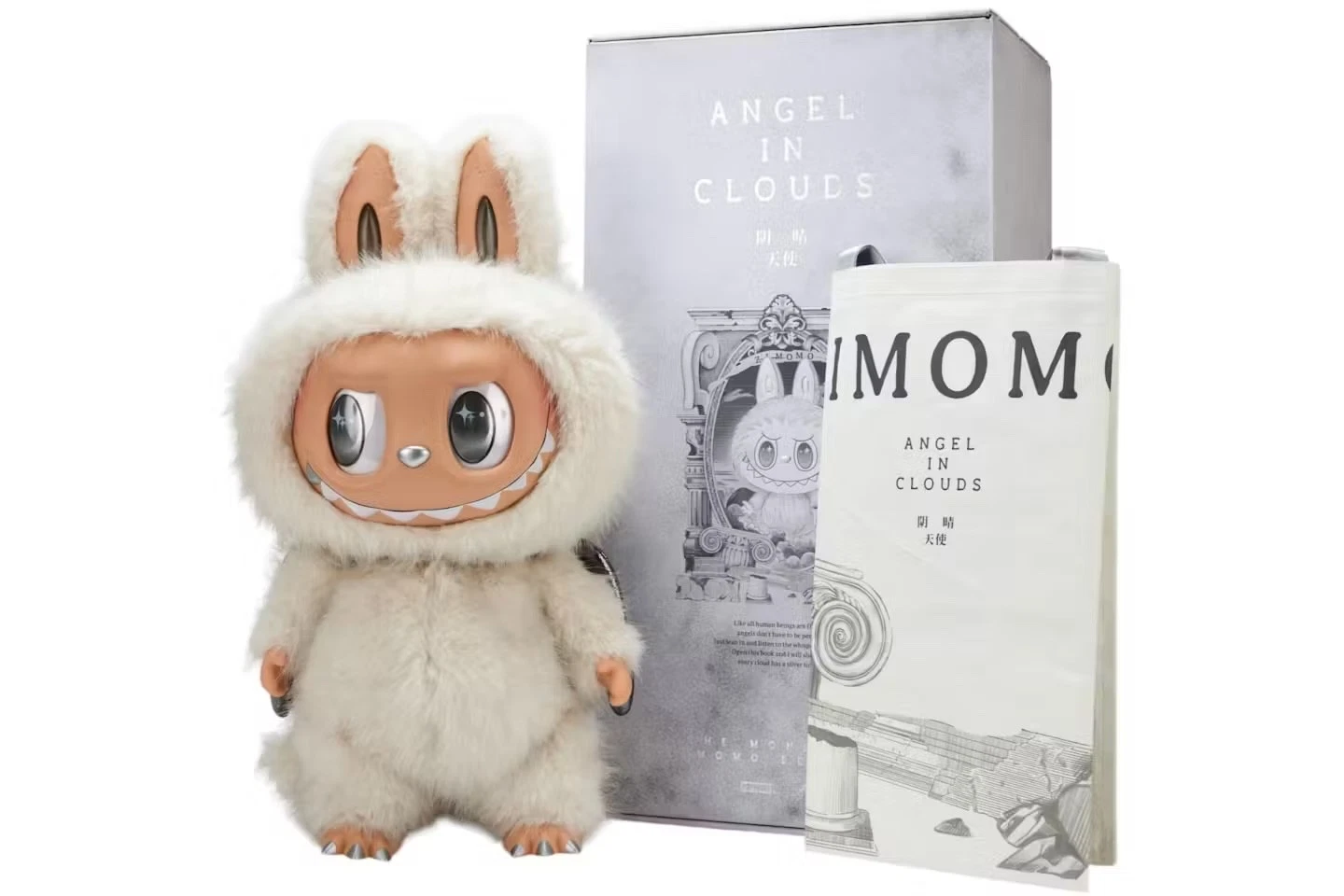 100% AUTHENTIC! Pop Mart The Monsters Labubu Zimomo Angel in Clouds WITH TOTE!