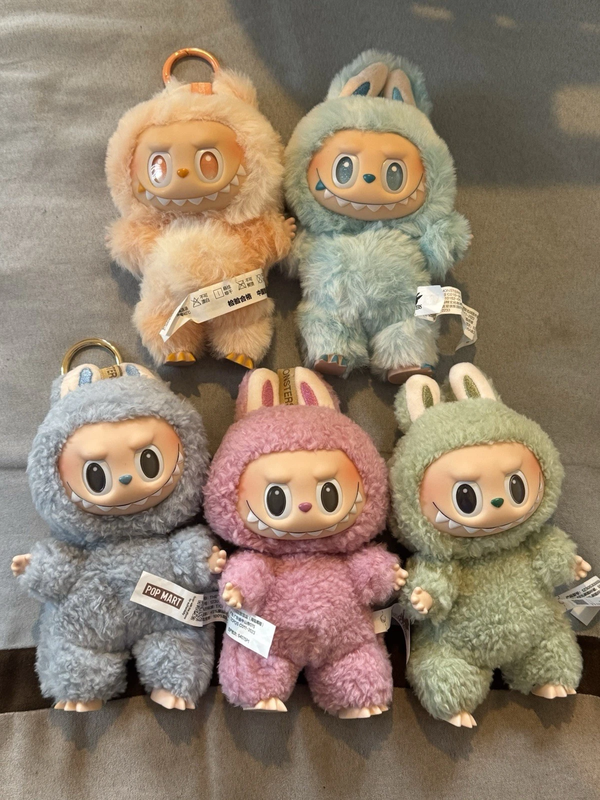 5x 100% AUTHENTIC POP MART LABUBU The Monsters Big Into Energy BIE Plush Lot