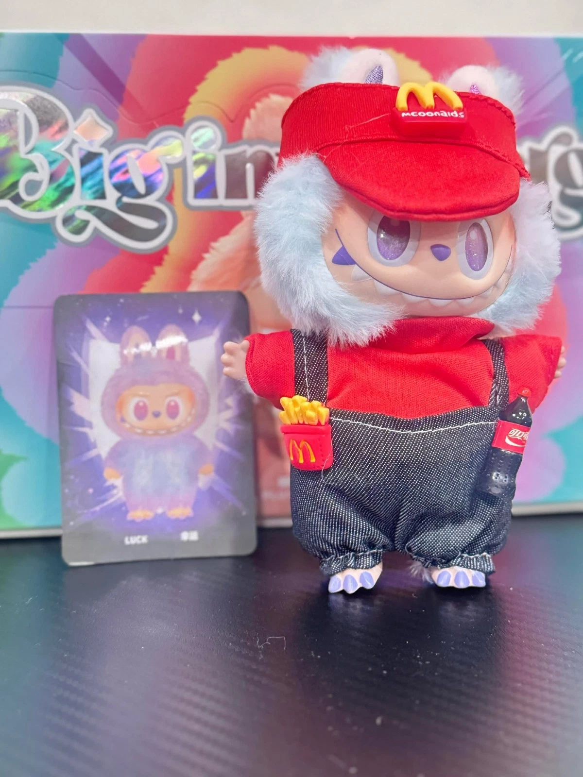 Authentic Pop Mart Monsters LUCK Big Into Energy Labubu 💜 With CLOTHES New