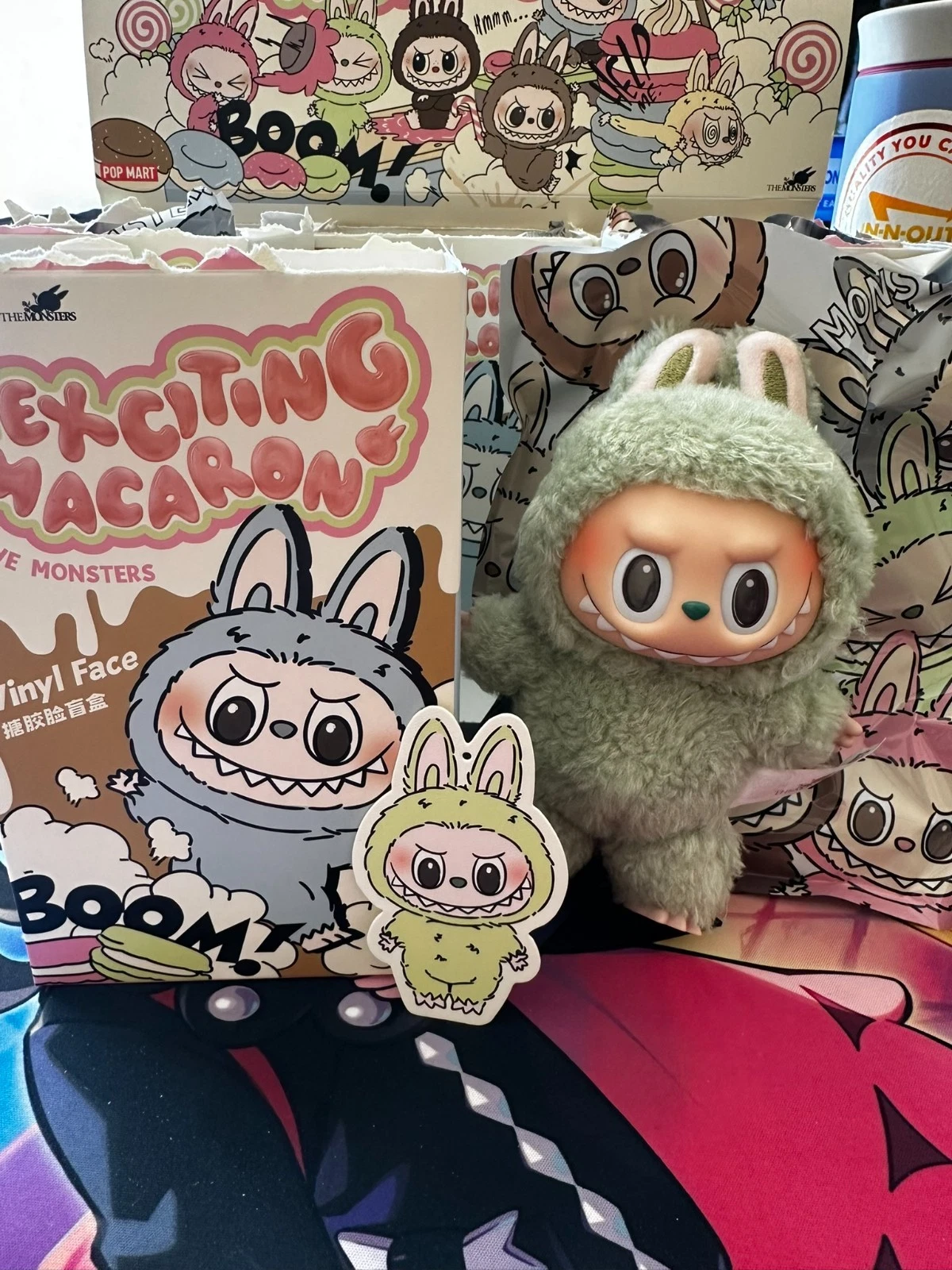 AUTHENTIC PopMart Labubu Exciting Macaron Green Grape New 100% The Monsters QR