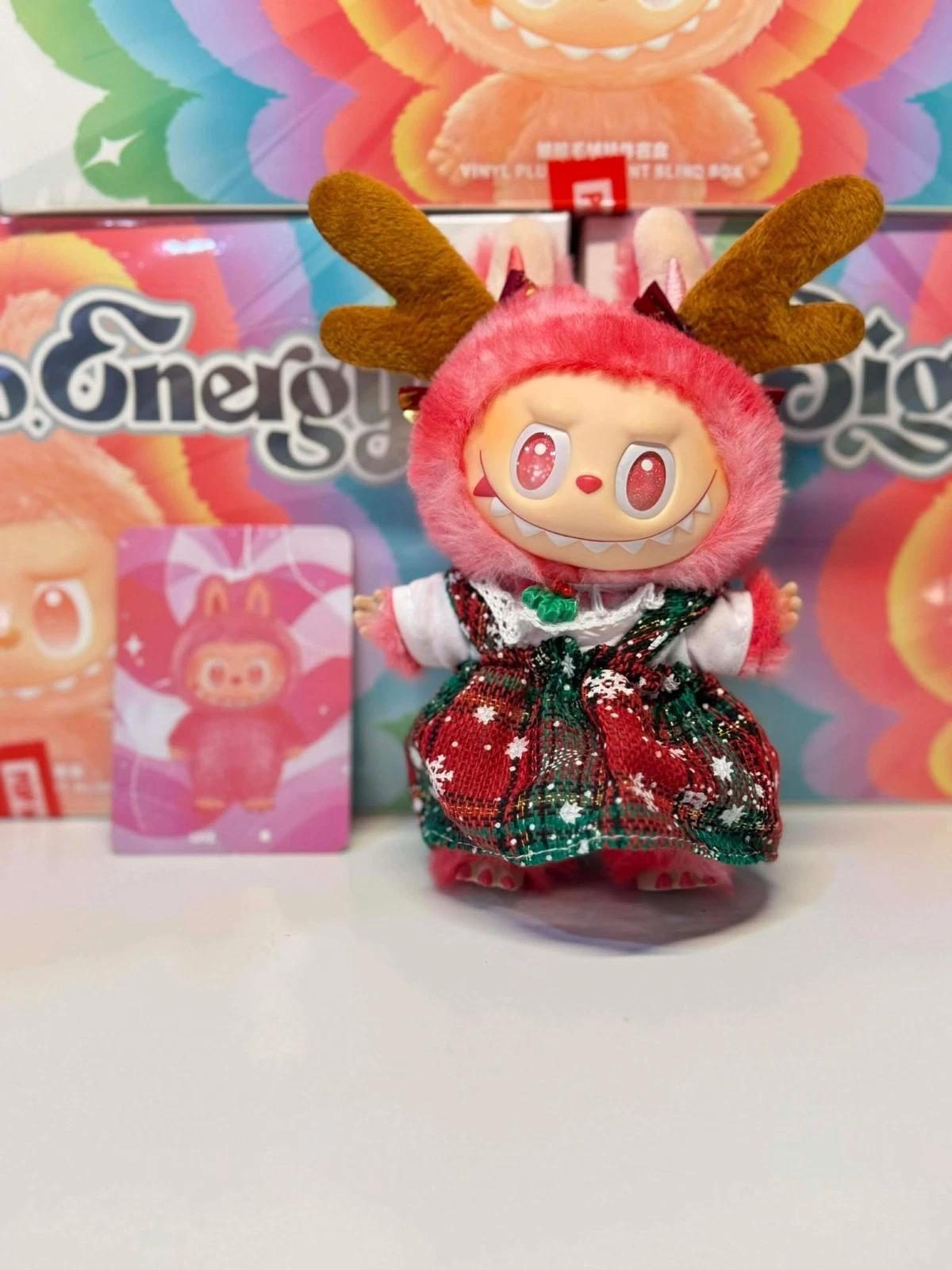 🔥HOT🔥AUTHENTIC POP MART LABUBU MONSTERS BIG INTO ENERGY VINYL PLUSH+🔥outfit🔥