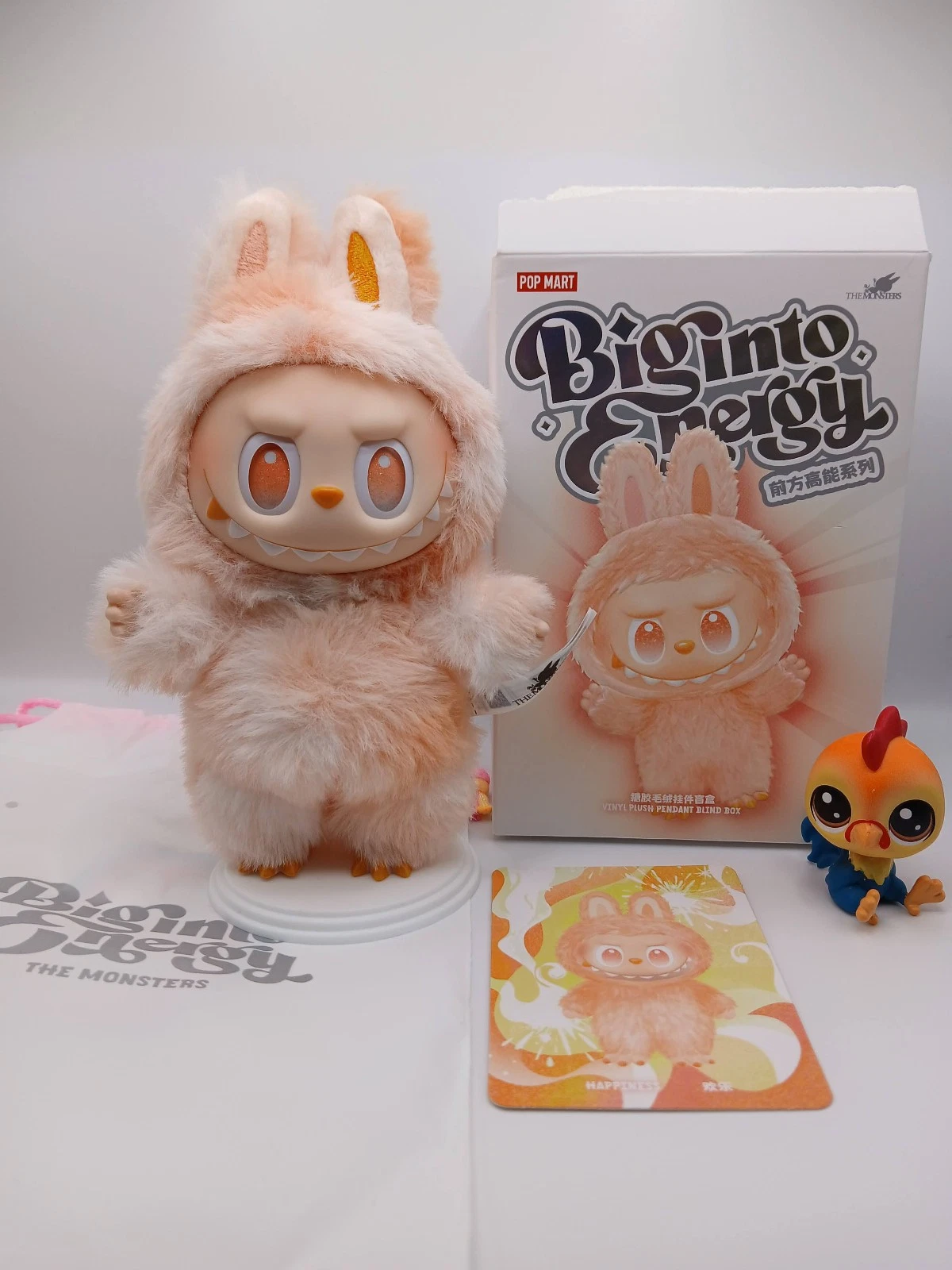 ✨Labubu/The Monsters: Big Into Energy Series Hanging Plush Pendant✨🧡Happiness🧡