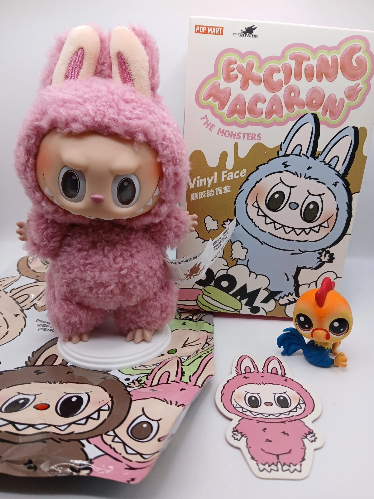 NEW LISTING✨Labubu/The Monsters: Exciting Macaron Hanging Plush Pendant✨🩷Lychee Berry🩷