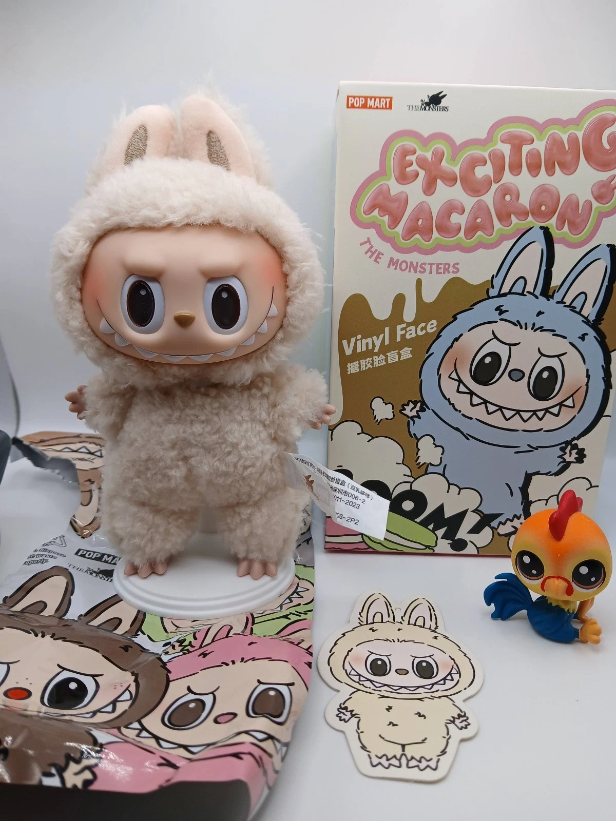 NEW LISTING✨Labubu/The Monsters: Exciting Macaron Hanging Plush Pendant✨🤍Soymilk🤍