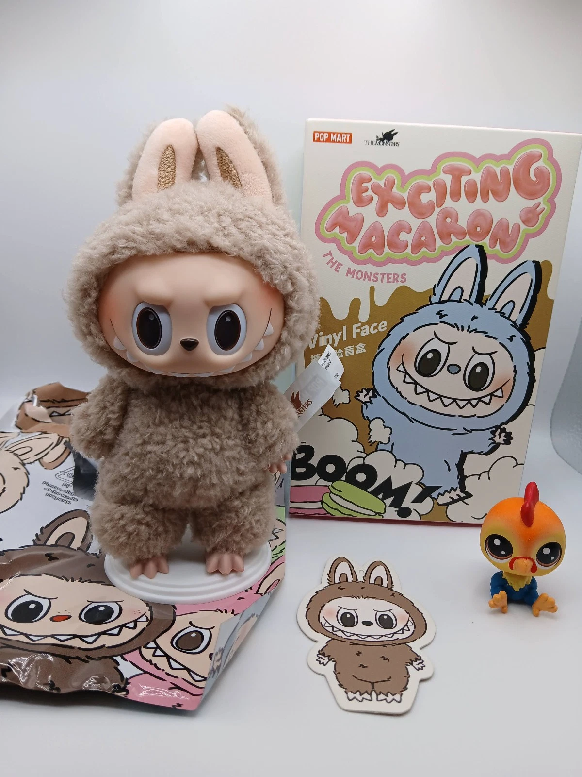 NEW LISTING✨Labubu/The Monsters: Exciting Macaron Hanging Plush Pendant✨🤎Toffee🤎