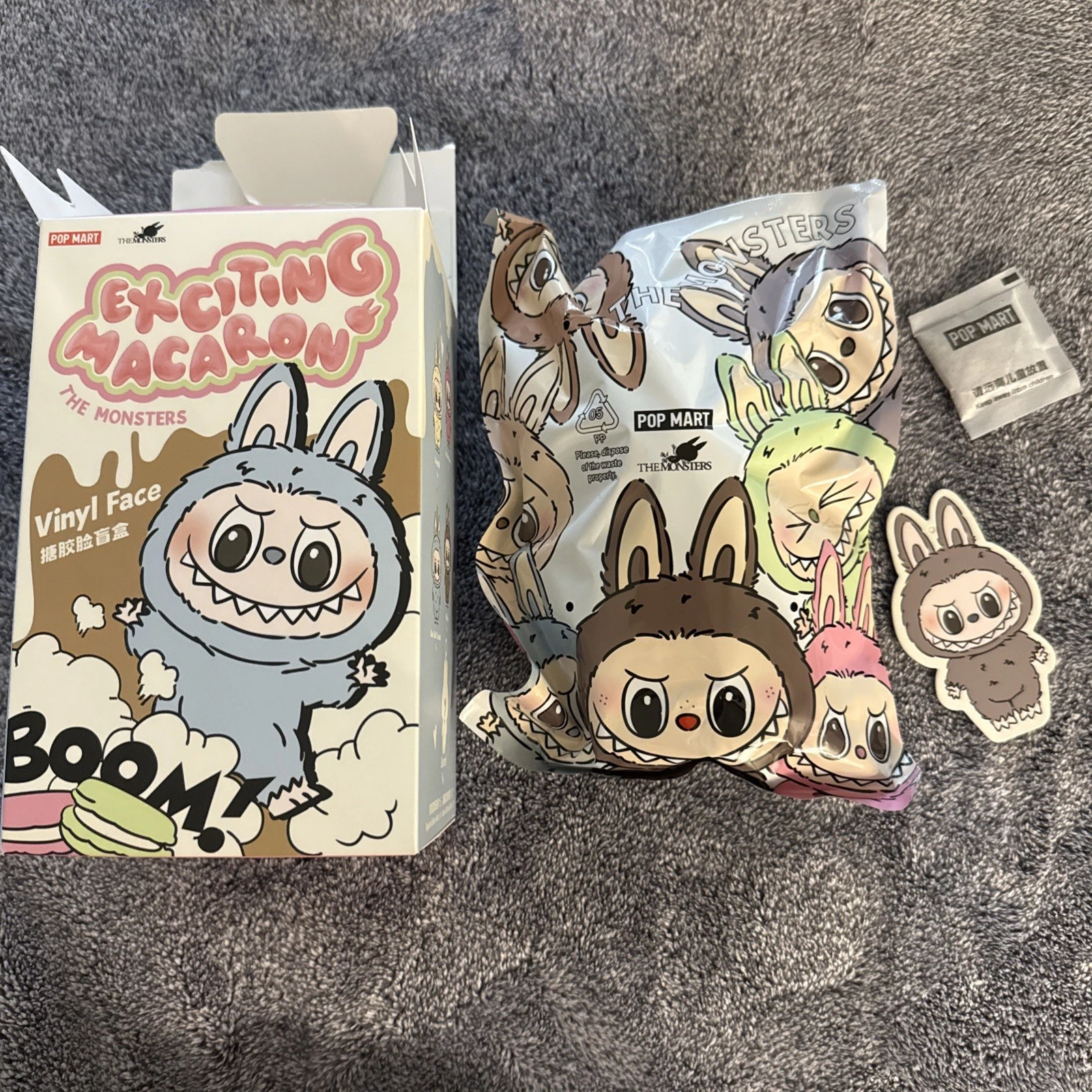 NEW LISTINGNew Authentic POP MART Labubu Monsters Exciting Macaron Plush SESAME BEAN