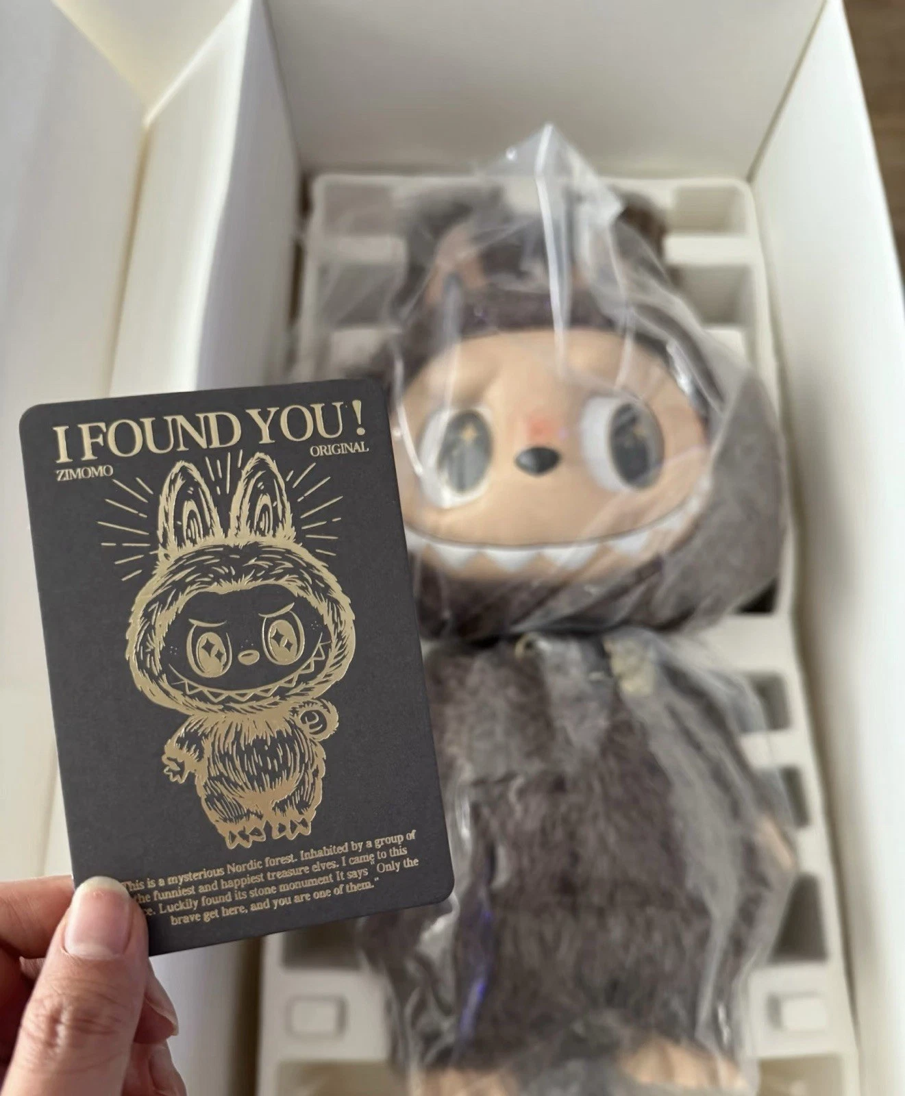 (US)Authentic Pop Mart Labubu Zimomo Monsters I Found You Vinyl Plush Doll